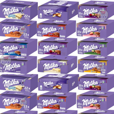 Milka Schokolade volle Box Sorten Mix Geschmack Daim, Oreo, Sprudelmilchriegel Geschenk