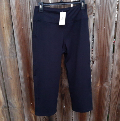 BALEAF Yoga Pants Capris High Waist Leggings with Pockets Wide Leg (M) Black NWT