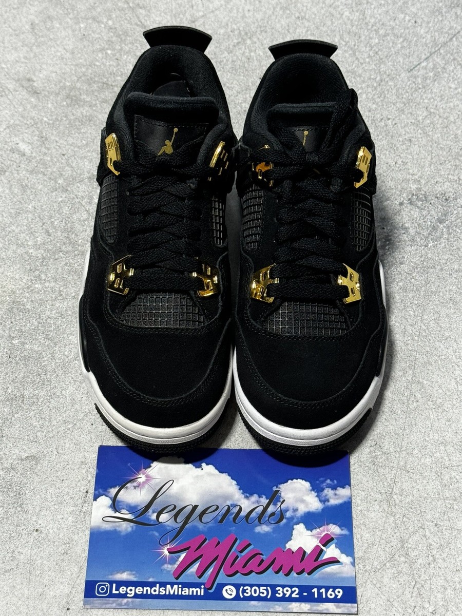 Size 4.5Y - Air Jordan 4 Retro Low Royalty 408452-032 Black Size 4.5Y - Air Jordan 4 Retro Low Royalty 408452-032 Black