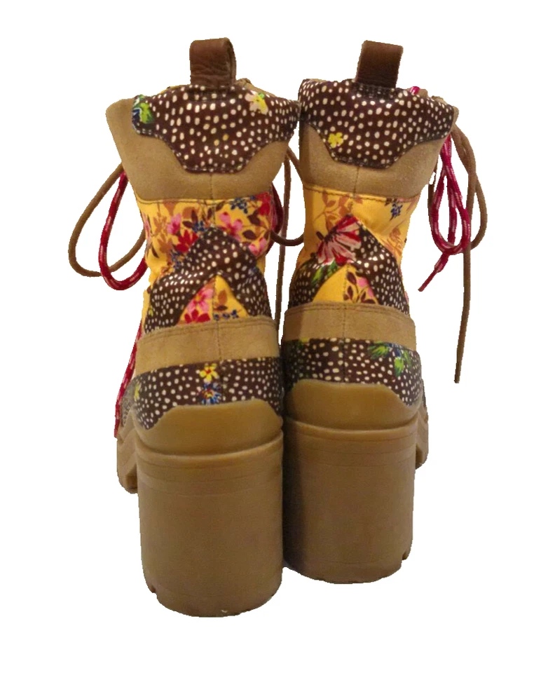 Gianni Bini Bohemio Floral y Lunares Botines Amarillo Rosa y Marrón Para Mujer 6M Foto 2 de 4
