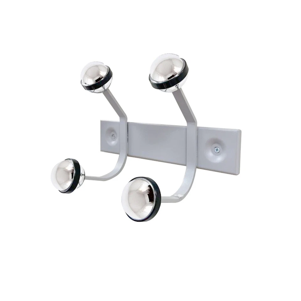 APPENDIABITI ELLE CM 28 IN METALLO ARGENTO - Immagine 2 di 3