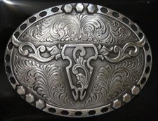M F WESTERN Nocona Western Belt Buckle Longhorn Steer Belt Buckle 37717
