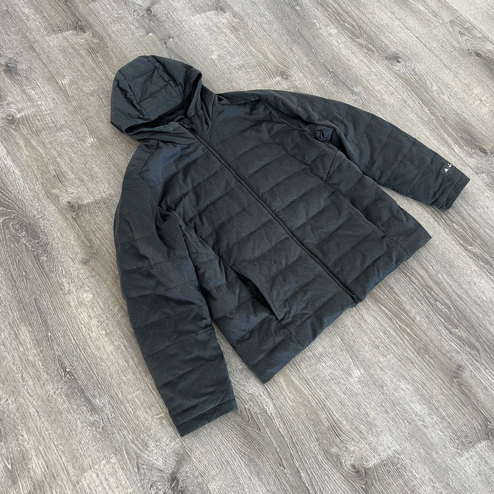 REIGNING CHAMP X ADIDAS - Hooded Down Jacket - Dark Gray - Size XL Extra Large - Image 2 of 4