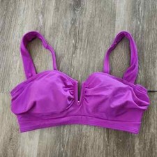 NWT Shade Shore Purple Bikini Top Size 34B