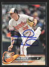 Brad Brach Signed 2018 Topps Series Two 2 Card # 358 Baltimore Orioles O's