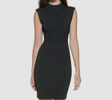 Guess Women's Black Bandage Sweater Knit Lined Bodycon Dress Size XL