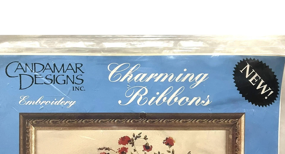 Candamar Designs Charming Ribbons Watering Can Stitch Kit 80266 Includes Mat - Image 3 of 4