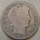 1899-S Barber Half Dollar 50c G As Pictured Bk3