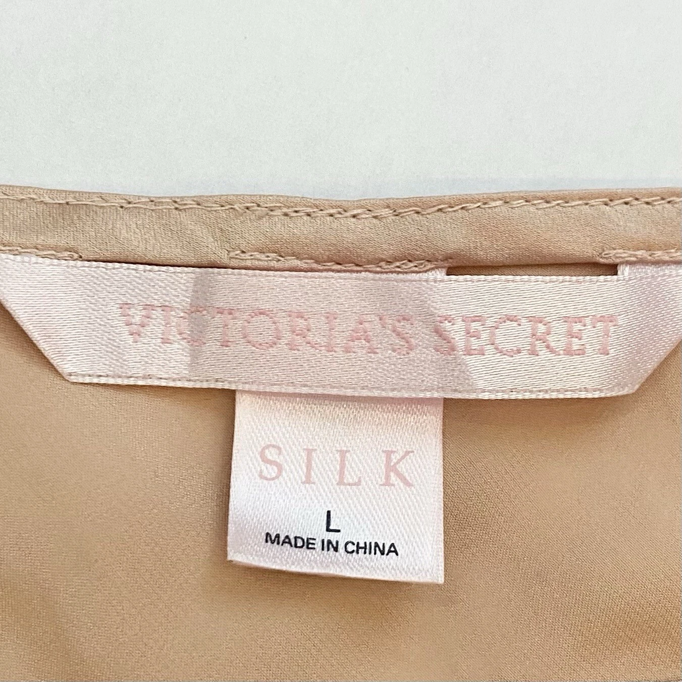 UNDERCOVER Abito slip Y2K Victoria’s Secret seta pizzo rosa pallido ballerina vintage chemise L