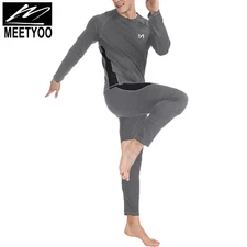 MEETYOO Thermal Underwear for Men Fleece Lined Long Johns Base Layer Winter Ski