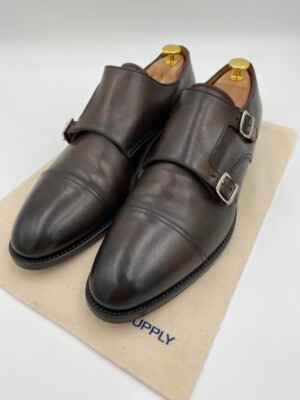 Suitsupply Leather Double Monk Strap Shoes Brown Size 10 SUITSUPPLY FW1102 Formal Shoes Men main image 2