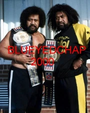 SAMOANS AFA & SIKA  WRESTLER  8 X 10 WRESTLING PHOTO WWF NWA