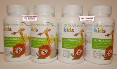 Nu Skin Pharmanex Kids Jungamals 90 Chewable Tablets (4 Bottles)
