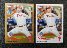 2013 Topps Update Gold Cliff Lee #US188 plus base  card 