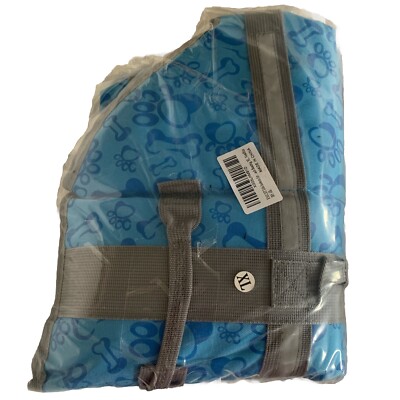 EMUST ADVANCED LIFE JACKET FOR DOGS New Blue Paw Print XL