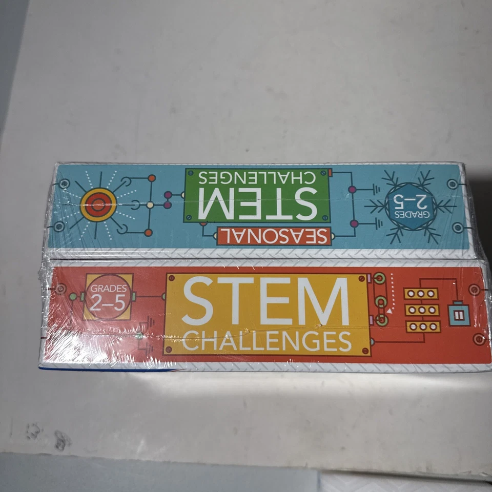 Paquete de 2 tarjetas de aprendizaje de temporada Carson Dellosa STEM Challenges Grab & Go grado 2-5 Foto 4 de 4