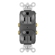 15A, 125V Dual-Controlled Plug Load Controllable Receptacle, Black Pass Seymour