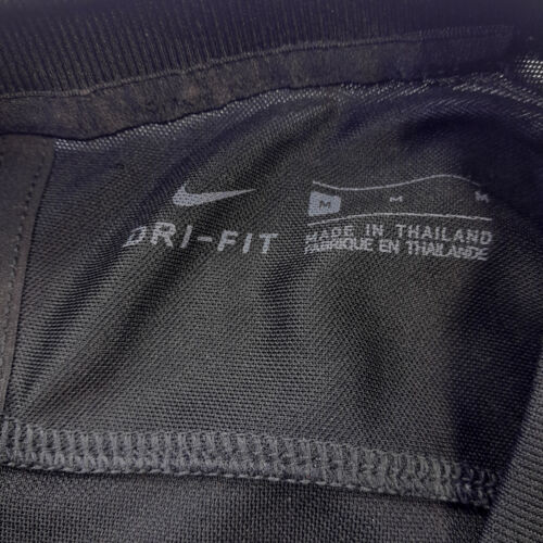 Nike Dri-Fit soccer jersey TEEN M/black+white embroidered logo/short sleeves - Picture 2 of 9