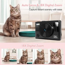 5K Digital Camera WiFi Digital Video Camera 72MP Dual Lens 2.8 Inch IPS CIBX