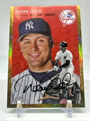 2023 Topps Chrome Platinum Derek Jeter Gold Wave Refractor #/50 Yankees 811