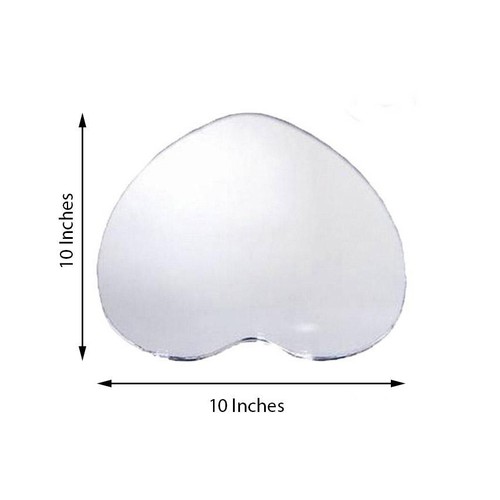 6 pcs HEART 10" Glass MIRRORS Wedding Party Table Decorations Centerpieces SALE - Picture 3 of 7