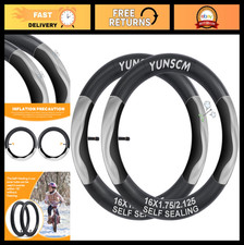 Self-Sealing Bike Tubes 16" AV32MM Schrader Valve Puncture Resistant 2-Pack
