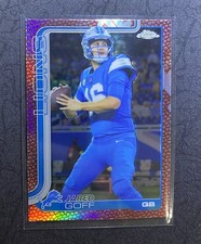 2025 Topps Chrome Football Jared Goff Detroit Lions #102  Pigskin Parallel 