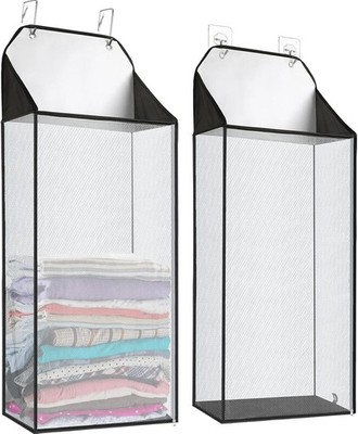 Hanging Laundry Hamper Over the Door Hamper W/ 2 Kinds of Hooks Dirty Clothes