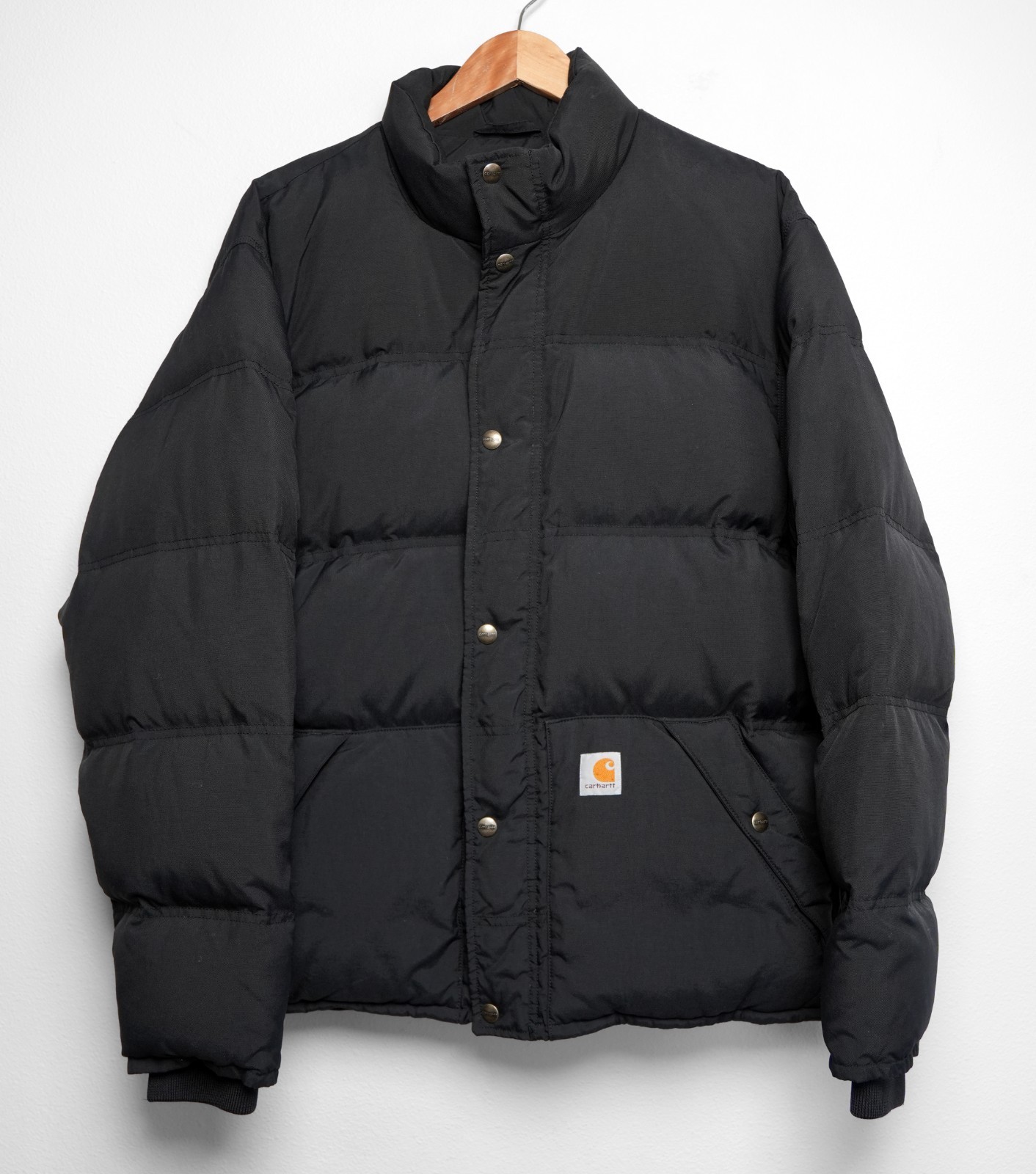 Men's CARHARTT Kalkaska 100117 Black Goose Down Puffer Jacket Large