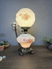 Vintage Phoenix Gone With The Wind Lamp GWTW White Wild Roses 3-Way Electric
