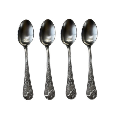 Cambridge Silversmiths Deer Stainless Steel Teaspoon (Set of Four)
