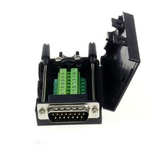15-Pin D-SUB DB15 Male Female Connector Breakout Board with Screw Terminals