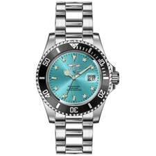 Invicta Men's Watch Pro Diver Quartz Turquoise Dial Black Rotating Bezel 47356