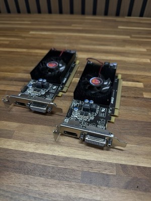 Lot of 2 AMD Radeon R7 240 PCIe 2GB DDR3 HDMI DVI SFF GPU Low Profile