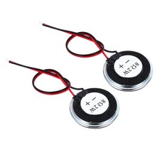 2 Pcs 2W 8 Ohm Metal Shell Round Internal Magnet Speaker with 120mm Wire