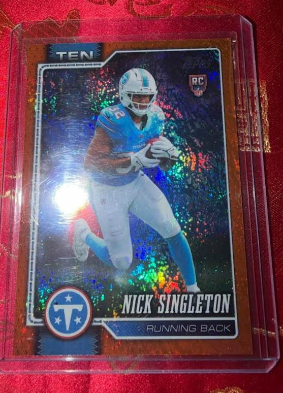 2026 TOPPS FOOTBALL ORANGE 8/25 NICK SINGLETON CARD#314