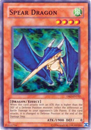 Spear Dragon - DB2-EN152 - Super Rare - Unlimited Edition Heavily Played Dark Be