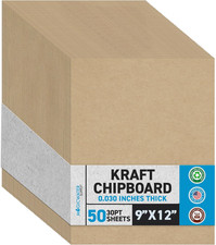 Magicwater Chipboard Sheet for DIY Projects - 9X12 Inch - 50 Pack - 30 Pt - Heav
