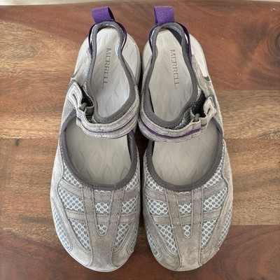 Women 5 Merrell Siren 2 Wrap Taupe Suede Mesh Performance Sandal Comfort . 8