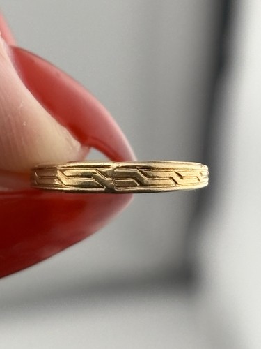 Tiny Vintage 14k Yellow Gold Baby Ring Child Pinkie ~11.15mm Sz .5 Weave Band - Picture 15 of 23