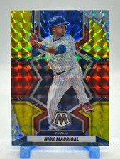 Nick Madrigal 2022 Panini Mosaic - Reactive Yellow Mosaic Prizm #128 - Cubs
