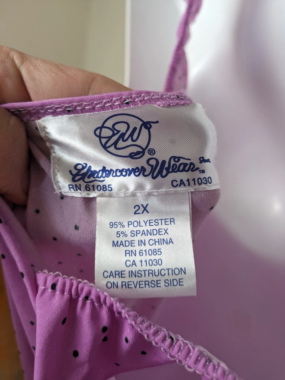 UNDERCOVER Camicia da notte a pois viola corta sexy lingerie con volant fiocco pizzo