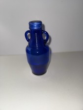 Blue Luna Cafe Bottle Cobalt 2 Handled Ribbed...