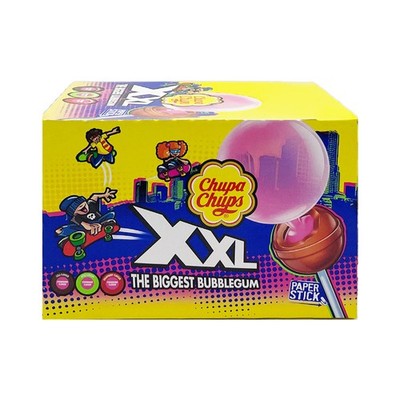 Chupa Chups XXL The Biggest Bubblegum Lollipop 25x 29g mit Kaugummi