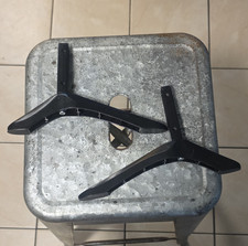 Black TV Stand Base Replacement Legs Feet Pair Set (2 Pieces)