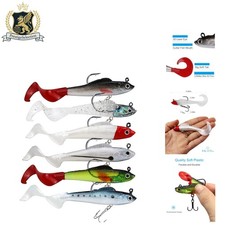 High-Quality Soft Plastic Swimbaits - 6 Colors for Saltwater/Freshwater Fishing