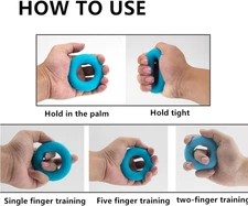3 Resistance Levels Hand Grip Strengthener, Grip Strength Trainer, Finger Exe...