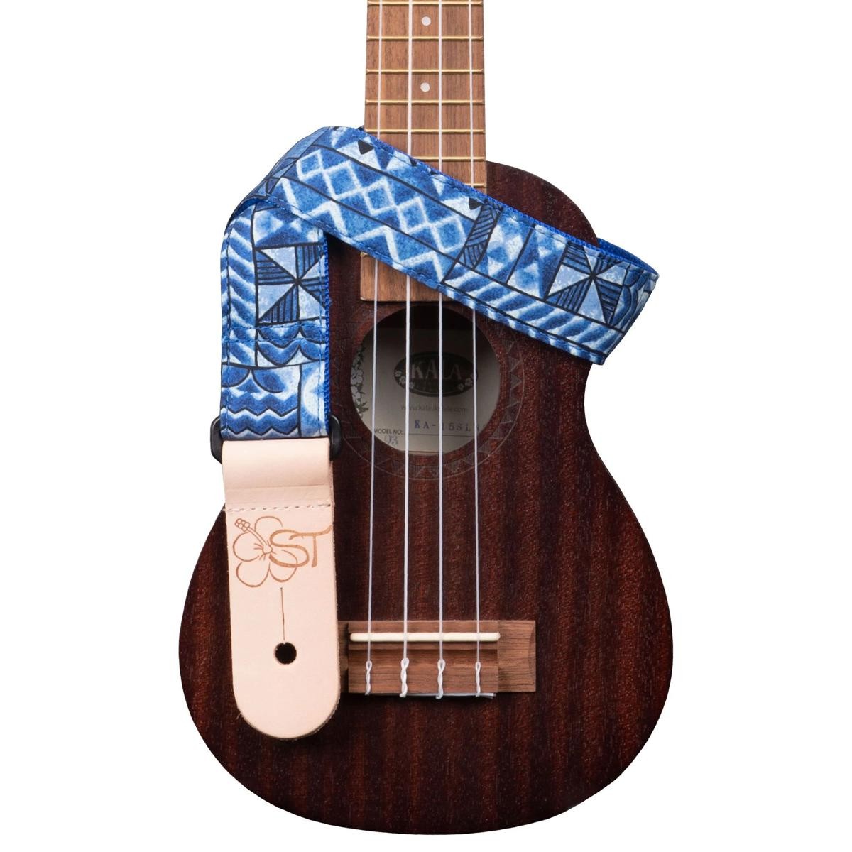 Kala 15 Ukulele Strap Blue Tapa Handmade In USA 4290₽
