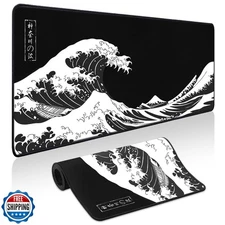 Mouse Pad Gaming - Desk Mat for Keyboard and Mouse - Kanagawa Large Mouse Pad