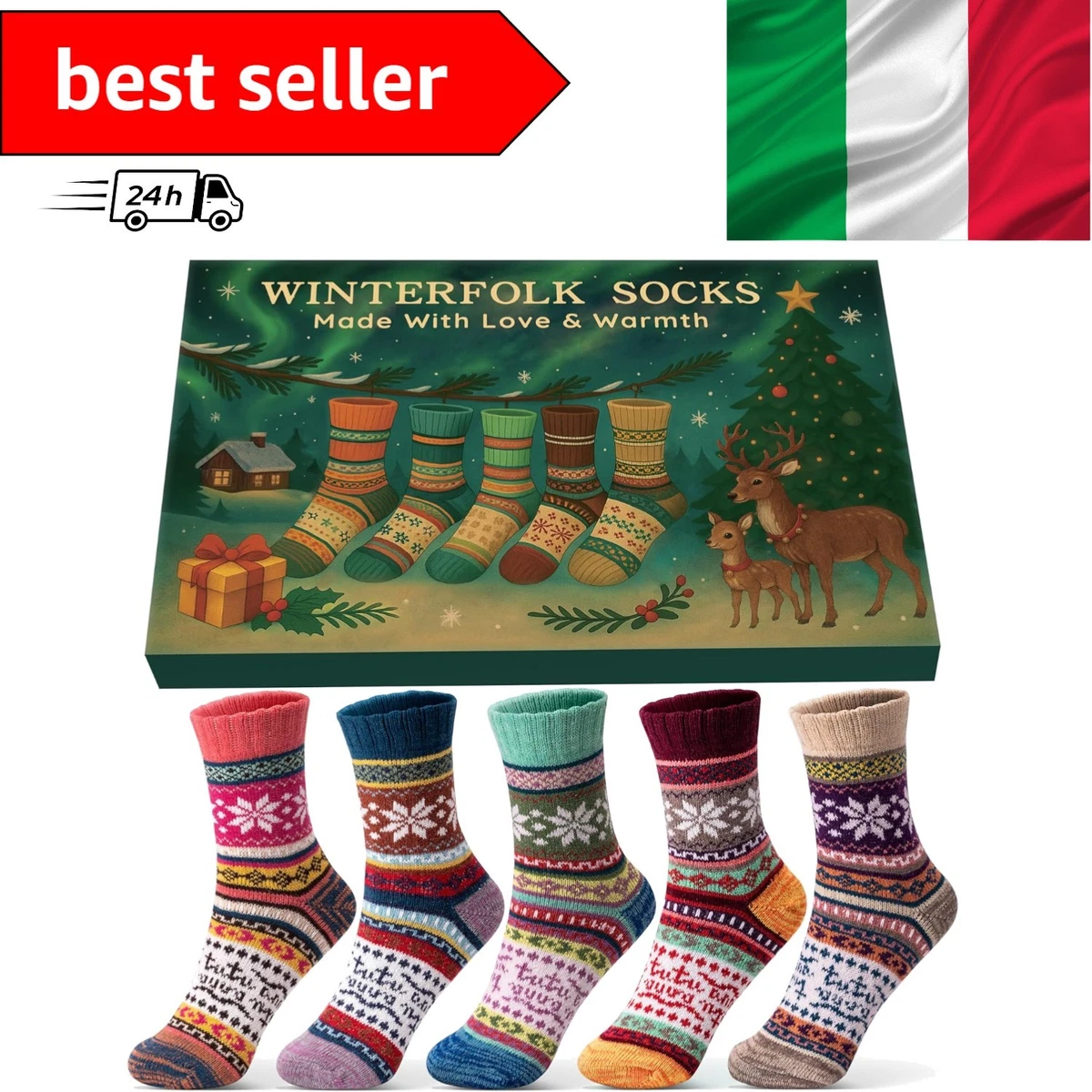 Calza Di Natale Modello Calzini Alla Caviglia Donna Modello Maglia Calzini Fai Da Te Natale Rosso Verde Bianco Modello Calzini Corti Modello Maglia Di Natale - Italia - Foto 10